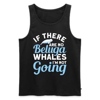 Beluga Whale Beluga Whale Whale Watching Dolphin Dolphin - Men's Premium Organic Tank Top - black - Front - AI Model Male 178 light (178cm)