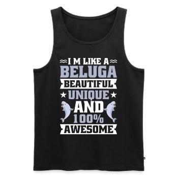 Beluga Whale Beluga Whale Whale Watching Dolphin Dolphin - Men's Premium Organic Tank Top - black - Front - AI Model Male 178 light (178cm)
