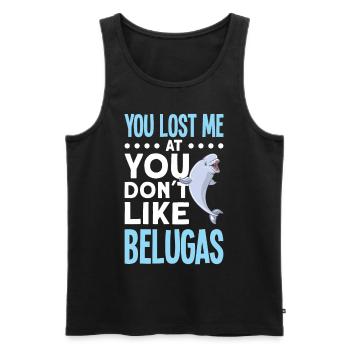 Beluga Whale Beluga Whale Whale Watching Dolphin Dolphin - Men's Premium Organic Tank Top - black - Front - AI Model Male 178 light (178cm)