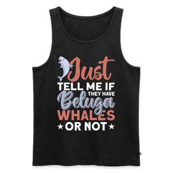 Beluga Whale Beluga Whale Whale Watching Dolphin Dolphin - Men's Premium Organic Tank Top - black - Front - AI Model Male 178 light (178cm)