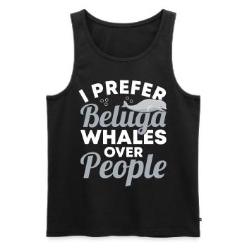 Beluga Whale Beluga Whale Whale Watching Dolphin Dolphin - Men's Premium Organic Tank Top - black - Front - AI Model Male 178 light (178cm)