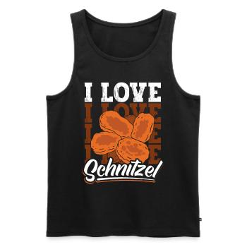 I Love Schnitzel - Männer Premium Bio Tank Top - Schwarz - Vorne - Michal (187cm)
