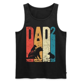 Dad High 2 Daddy High 2 Kids Bear Daddy of Two - Men's Premium Organic Tank Top - black - Front - Michal (187cm)