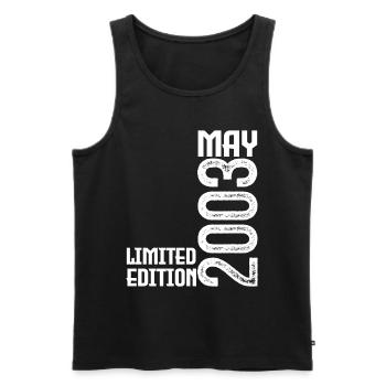Geschenk Mai 2003. Jubiläum Mai 2003. Mai 2003. - Männer Premium Bio Tank Top - Schwarz - Vorne - Michal (187cm)