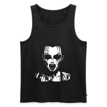 Zombie Horror Vampire Girl Death Metal Grindcore - Männer Premium Bio Tank Top - Schwarz - Vorne - AI Model Male 178 light (178cm)