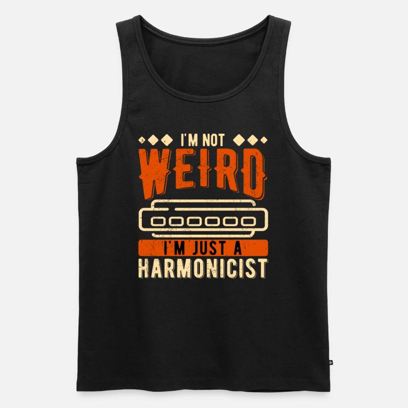 Harmonica harmonica player - Men's Premium Organic Tank Top - black