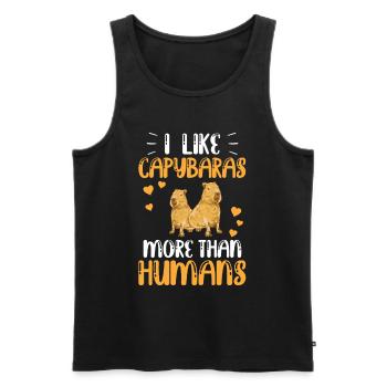 Capybara ressemble plus à l’Amérique du Sud capybara - Débardeur bio Premium Homme - noir - Devant - Michal (187cm)