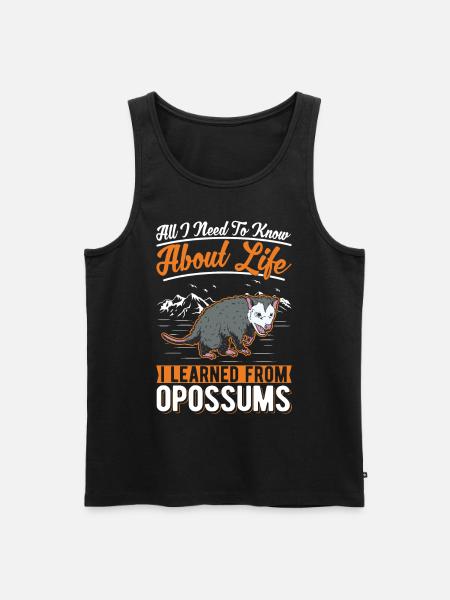 Opossum Possum Beutelratte - Männer Premium Bio Tank Top - Schwarz