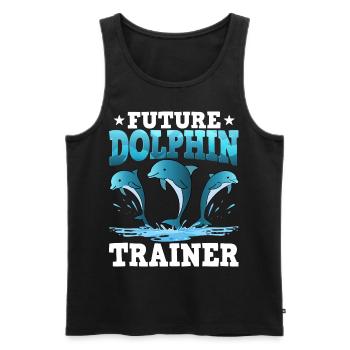 Futur dresseur de dauphins - Débardeur bio Premium Homme - noir - Devant - AI Model Male 178 light (178cm)