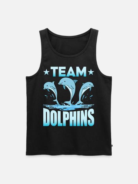 Team Dolphins - Men's Premium Organic Tank Top - black