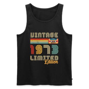 Vintage 1973 Birthday Gift 1973 - Men's Premium Organic Tank Top - black - Front - Michal (187cm)