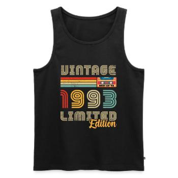 Vintage 1993 Birthday Gift 1993 - Men's Premium Organic Tank Top - black - Front - Michal (187cm)