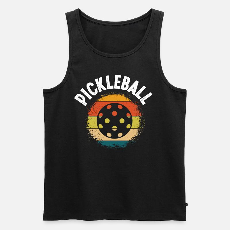 Pickleball - Männer Premium Bio Tank Top - Schwarz