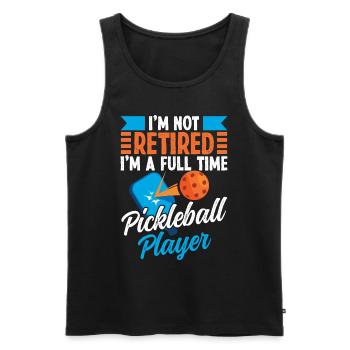 Je ne suis pas un joueur de pickleball à la retraite - Débardeur bio Premium Homme - noir - Devant - Michal (187cm)