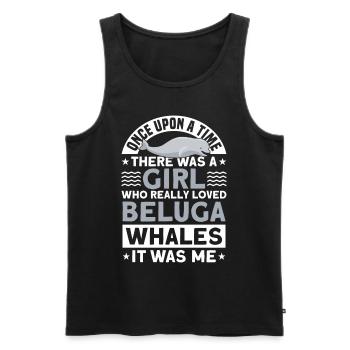Beluga Whale Beluga Whale Whale Watching Dolphin Dolphin - Men's Premium Organic Tank Top - black - Front - AI Model Male 178 light (178cm)