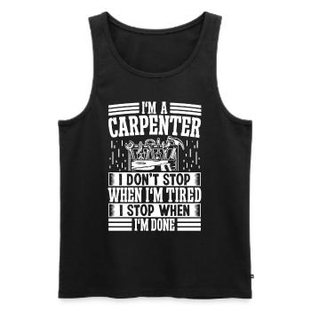 Carpenter Woodworker - Männer Premium Bio Tank Top - Schwarz - Vorne - Michal (187cm)
