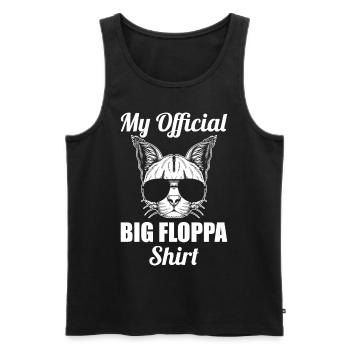 Big Floppa Caracal Cat Meme - Men's Premium Organic Tank Top - black - Front - AI Model Male 178 light (178cm)