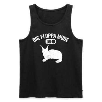 Big Floppa Caracal Cat Meme - Men's Premium Organic Tank Top - black - Front - AI Model Male 178 light (178cm)