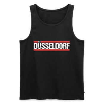 Düsseldorferin Düsseldorfer Düsseldorf - Männer Premium Bio Tank Top - Schwarz - Vorne - Michal (187cm)