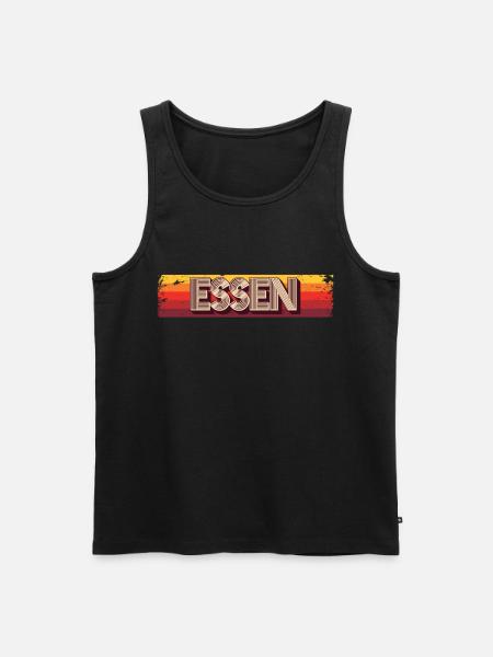Essenerin Essener Essen - Canottiera ecologica premium da uomo - nero