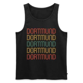 Dortmunderin Dortmunder Dortmund - Männer Premium Bio Tank Top - Schwarz - Vorne - AI Model Male 178 light (178cm)