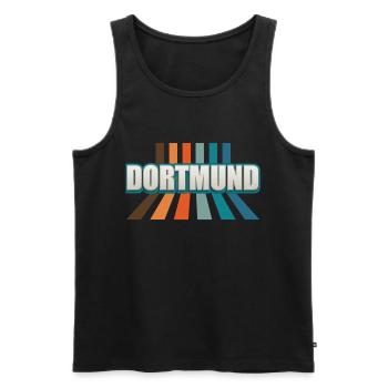 Dortmunderin Dortmunder Dortmund - Männer Premium Bio Tank Top - Schwarz - Vorne - AI Model Male 178 light (178cm)