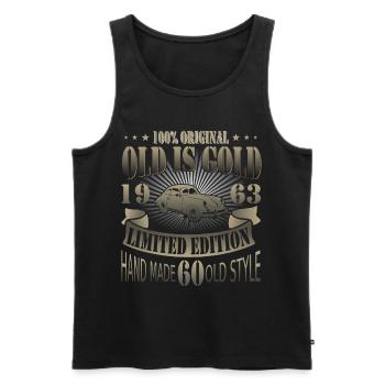 60 Geburtstag Oldtimer 1963 2023 - Männer Premium Bio Tank Top - Schwarz - Vorne - Michal (187cm)
