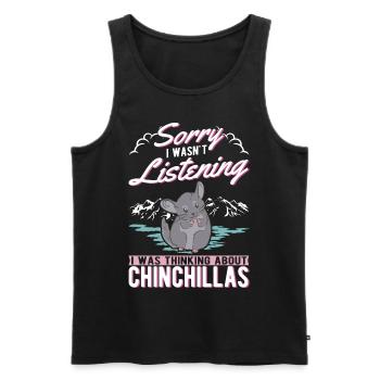 Chinchilla Gift Woolly Mouse Short-tailed Chinchilla - Men's Premium Organic Tank Top - black - Front - AI Model Male 178 light (178cm)