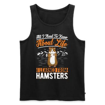 Hamster Gift Hamster Wheel Golden Hamster - Men's Premium Organic Tank Top - black - Front - AI Model Male 178 light (178cm)
