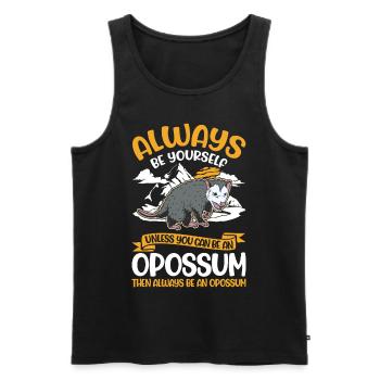 Opossum Cadeau Marsupial Opossum - Débardeur bio Premium Homme - noir - Devant - Michal (187cm)