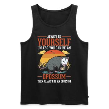Opossum Cadeau Marsupial Opossum - Débardeur bio Premium Homme - noir - Devant - Michal (187cm)