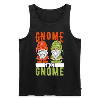 Gartenzwerge Gartenzwerge Gnome Sweet Gnome - Männer Premium Bio Tank Top - Schwarz - Vorne - AI Model Male 178 light (178cm)