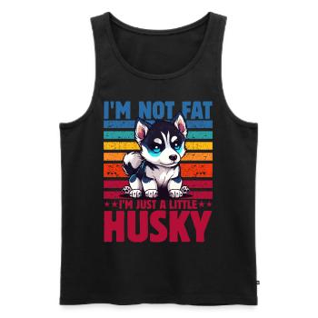 Je ne suis pas gros, je suis juste un peu husky - Débardeur bio Premium Homme - noir - Devant - Michal (187cm)