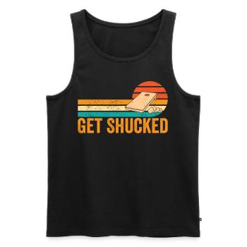 Lustiges Cornhole Corn Hole Retro - Männer Premium Bio Tank Top - Schwarz - Vorne - AI Model Male 178 light (178cm)