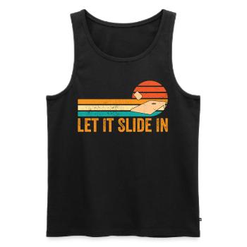 Funny Cornhole Corn Hole Retro - Men's Premium Organic Tank Top - black - Front - Michal (187cm)