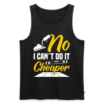 Flooring Flooring Installer Tiler Flooring - Men's Premium Organic Tank Top - black - Front - AI Model Male 178 light (178cm)