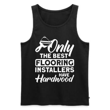 Flooring Flooring Installer Tiler Flooring - Men's Premium Organic Tank Top - black - Front - AI Model Male 178 light (178cm)