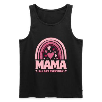 Fête des mères - Maman tous les jours... - Débardeur bio Premium Homme - noir - Devant - Michal (187cm)