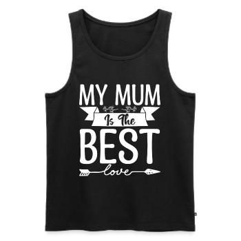 Ma mère est la meilleure. maman trop geniale. - Débardeur bio Premium Homme - noir - Devant - Michal (187cm)