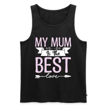 Ma mère est la meilleure. maman trop geniale. - Débardeur bio Premium Homme - noir - Devant - Michal (187cm)