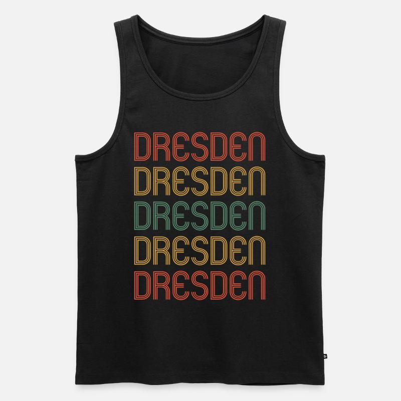 Dresdnerin Dresdner Dresden - Männer Premium Bio Tank Top - Schwarz