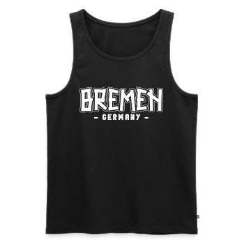 Bremerin Bremer Brême - Débardeur bio Premium Homme - noir - Devant - Michal (187cm)