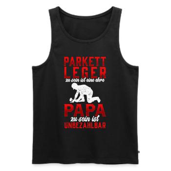 Parkettleger sein ist eine Ehre Fußbodenleger - Männer Premium Bio Tank Top - Schwarz - Vorne - AI Model Male 178 light (178cm)