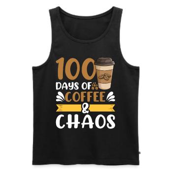 100 jours de café - Débardeur bio Premium Homme - noir - Devant - Michal (187cm)