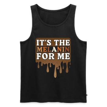 It is the Melanin funny African Month - Men's Premium Organic Tank Top - black - Front - AI Model Male 178 light (178cm)
