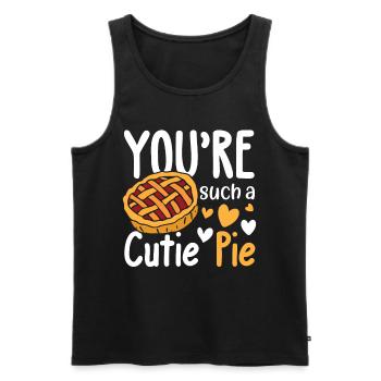 You're Such A Cutie Pie für einen Apple Pie - Männer Premium Bio Tank Top - Schwarz - Vorne - AI Model Male 178 light (178cm)