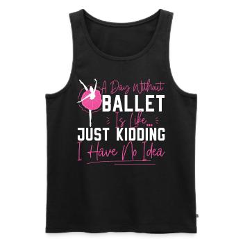 Ballet Dancer Dance Girl Ballerina - Männer Premium Bio Tank Top - Schwarz - Vorne - Michal (187cm)