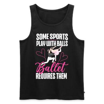 Ballet Dancer Dance Girl Ballerina - Männer Premium Bio Tank Top - Schwarz - Vorne - Michal (187cm)