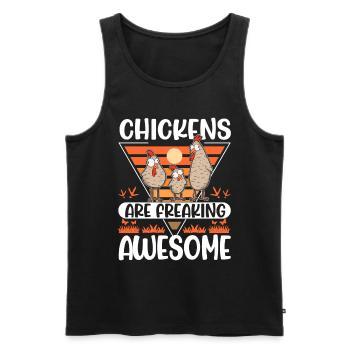 Chickens Farmer Chicken Gift Farmer - Men's Premium Organic Tank Top - black - Front - Michal (187cm)