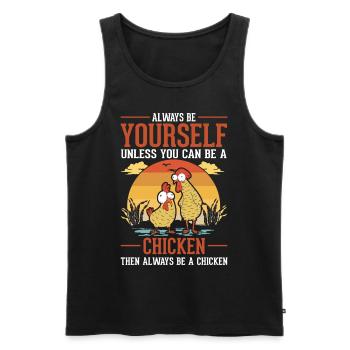 Chickens Chicken Breeding Chicken Farmer - Men's Premium Organic Tank Top - black - Front - AI Model Male 178 light (178cm)